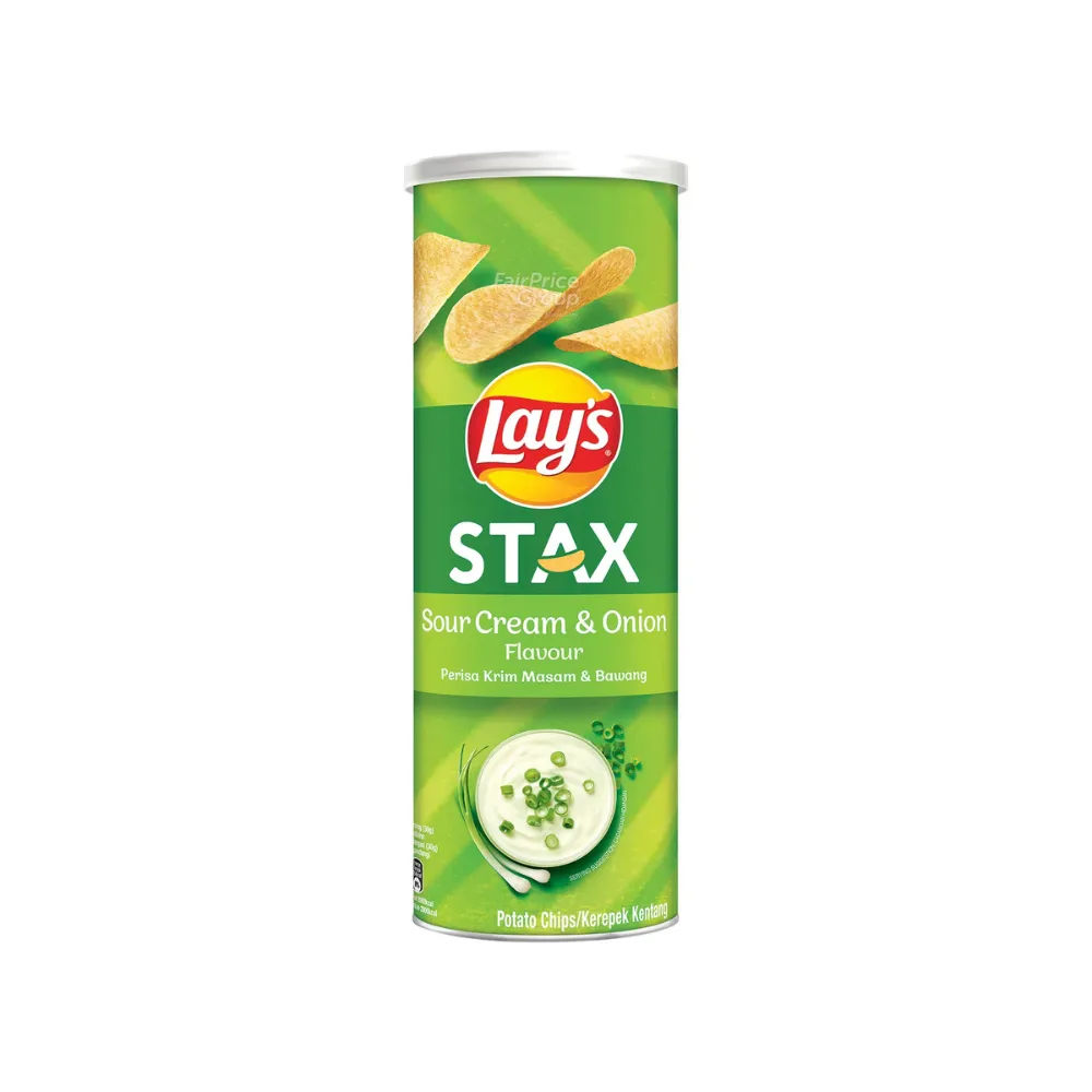 LAYS STAX SOUR CREAM & ONION 135G