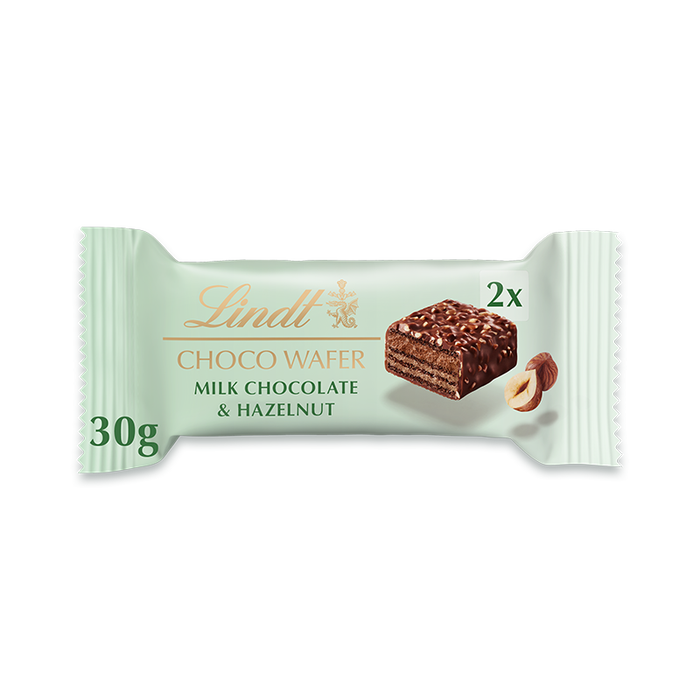 LINDT MILK HAZELNUT CHOCO WAFER 30GR