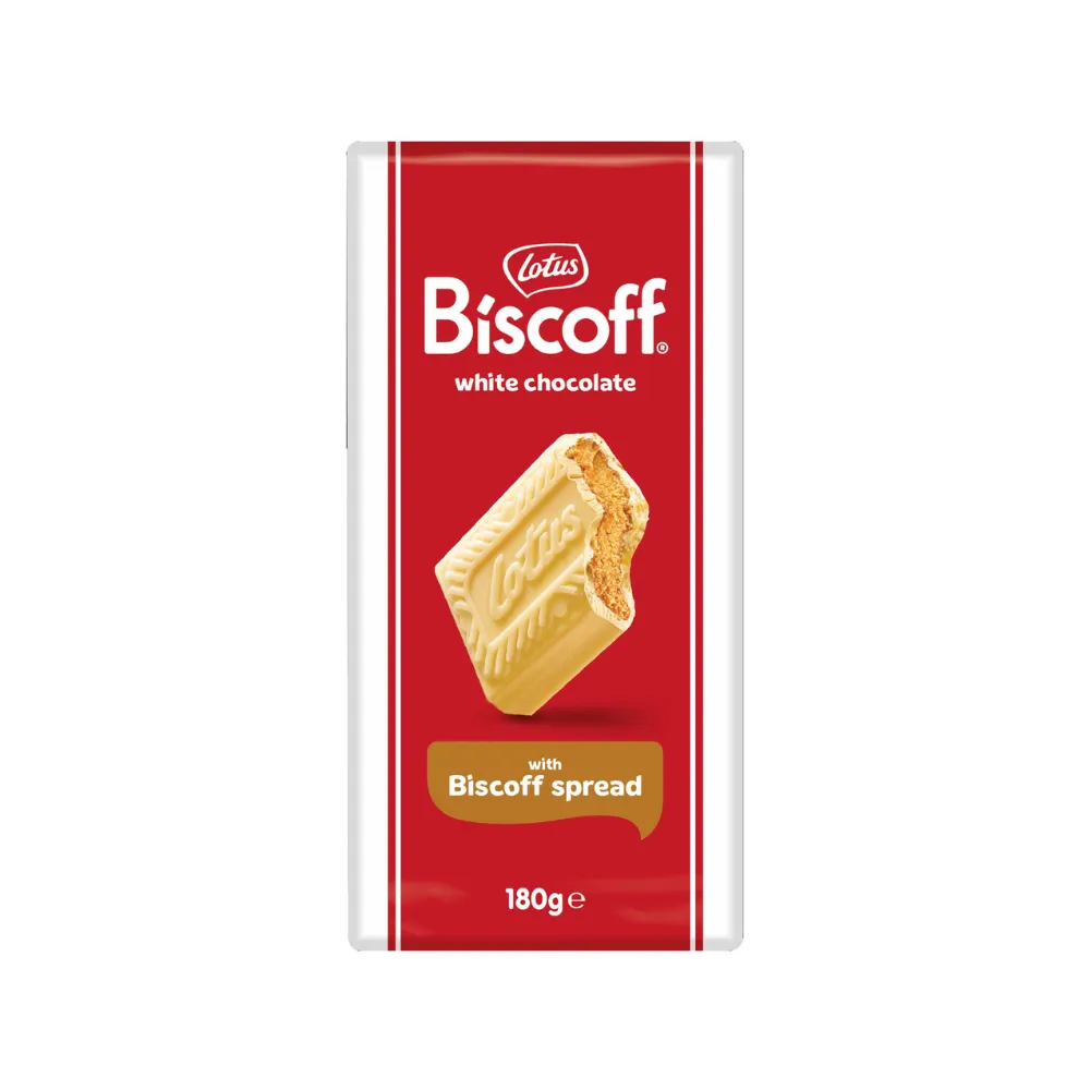 LOTUS BISCOFF WHITE CHOCOLATE WITH BISCOFF SPREAD180G