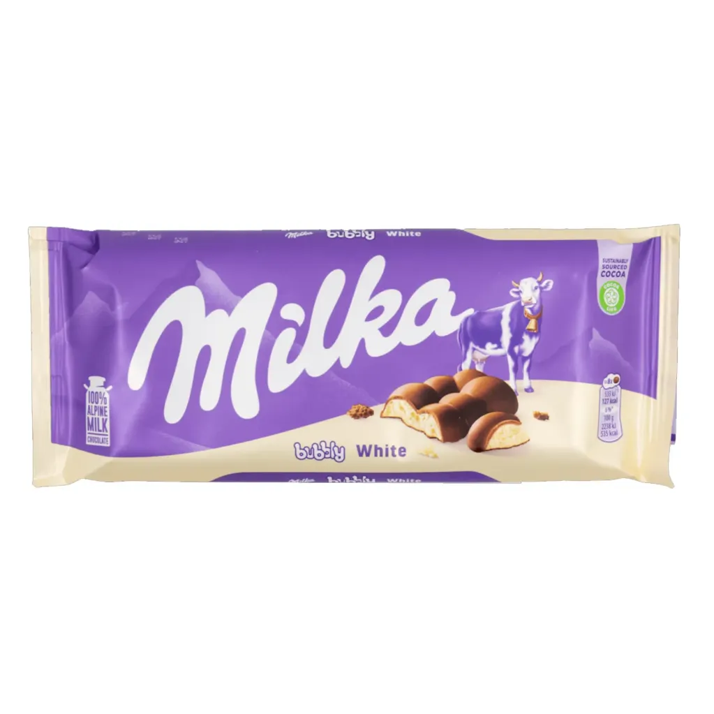 MILKA BUBBLY WHITE 95G