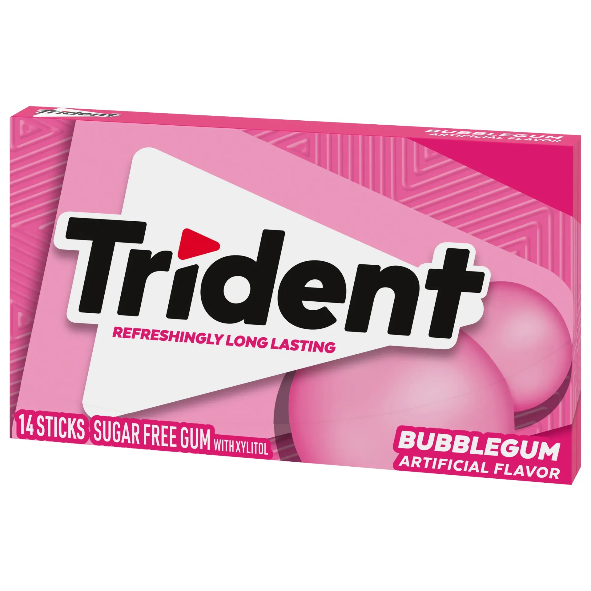 [070221008611 / 70221008628] TRIDENT BUBBLE GUM SUGAR FREE 14STICKS