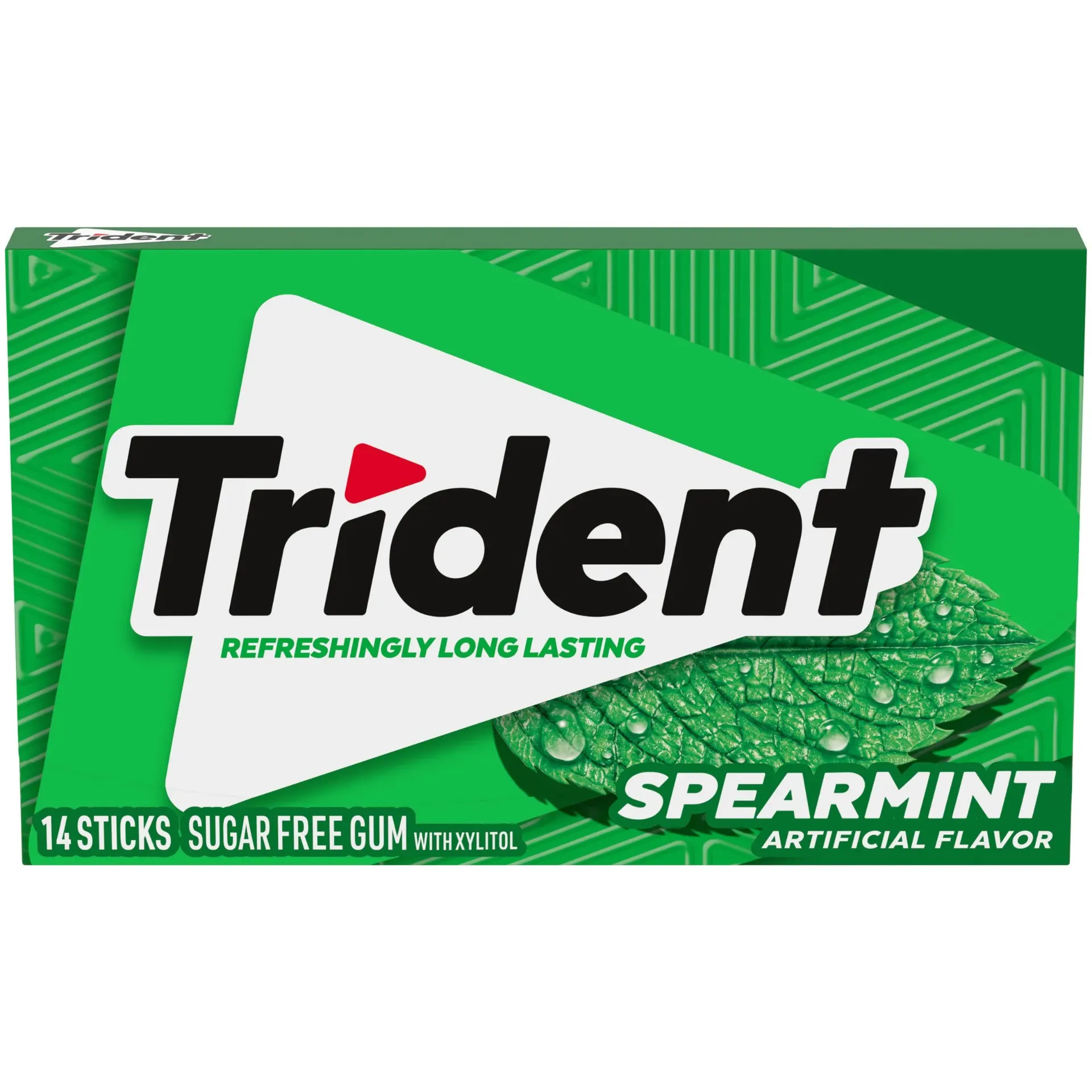 [070221008697 / 70221008703] TRIDENT SPEARMINT FLAVOR SUGAR FREE 14STICKS