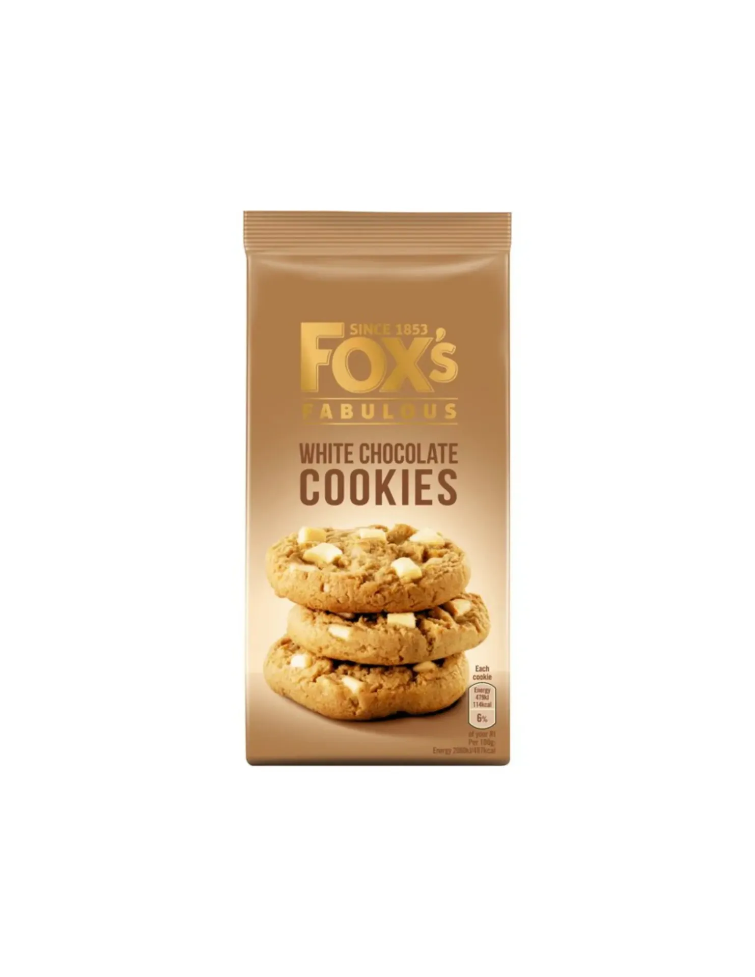 FOX'S CHOC CHUNK COOKIES WHITE CHOCOLATE 180G