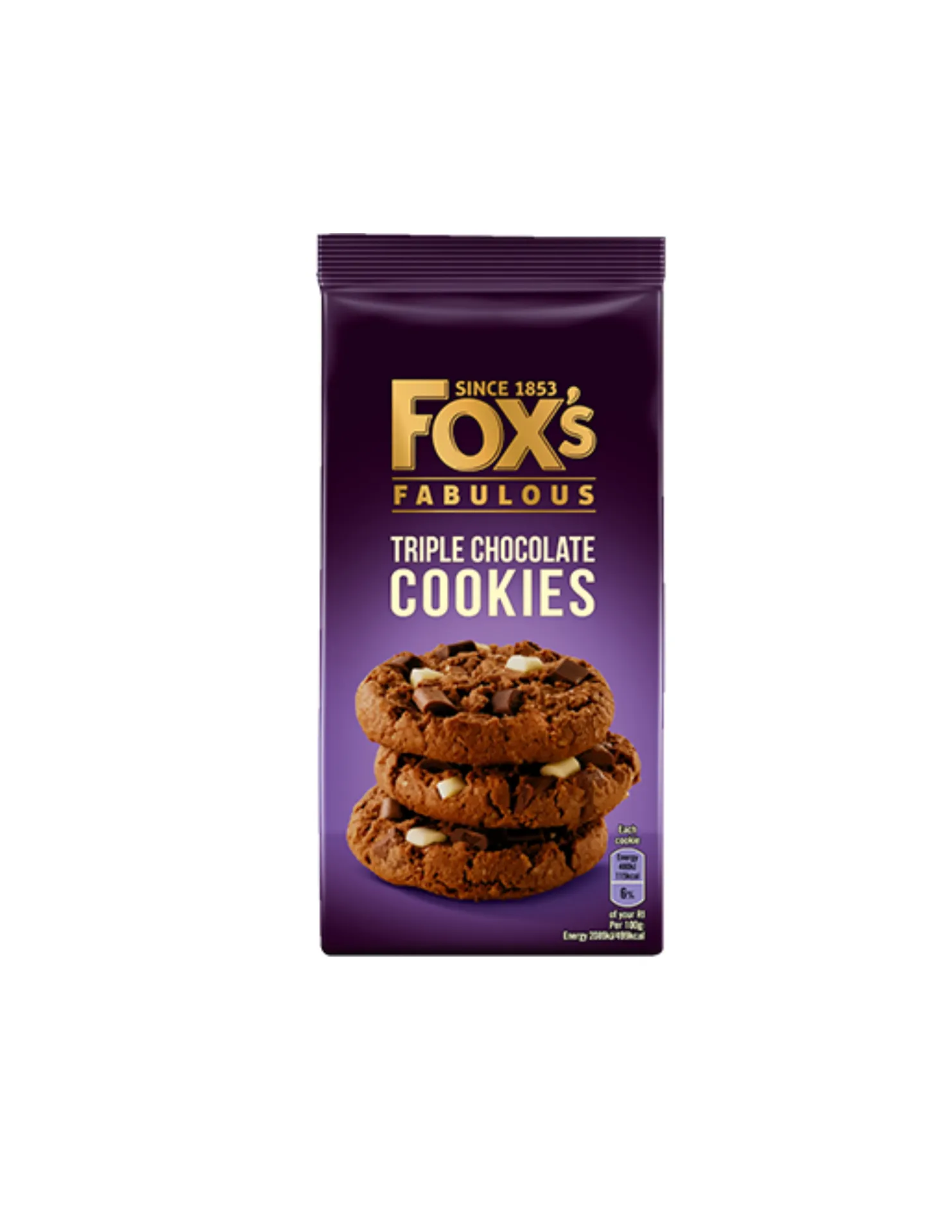 FOX'S TRIPLE CHOCOLATE COOKIES 180G