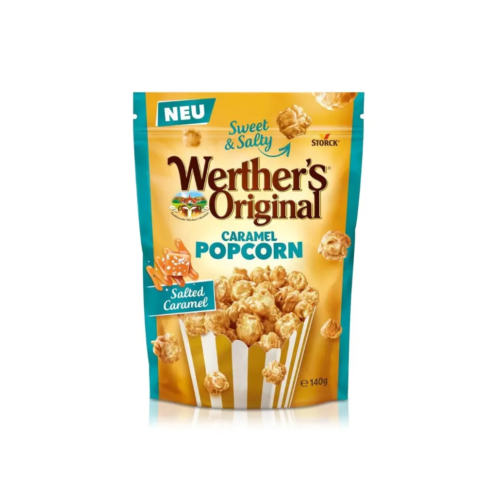 WERTHERS ORIGINAL POPCORN  SALTED CARAMEL 140G