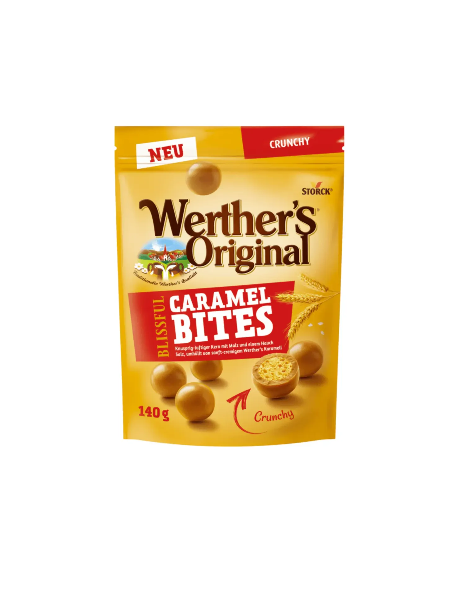 WERTHERS ORIGINAL CARAMEL BITES CRUNCHY 140G