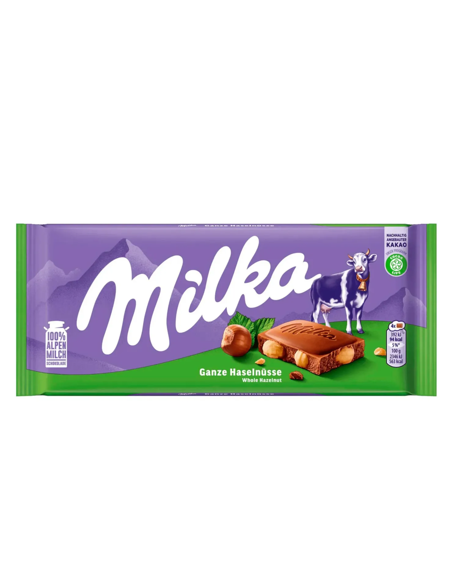 [7622202264160 / 7622202264177] MILKA WHOLE HAZELNUT 95G