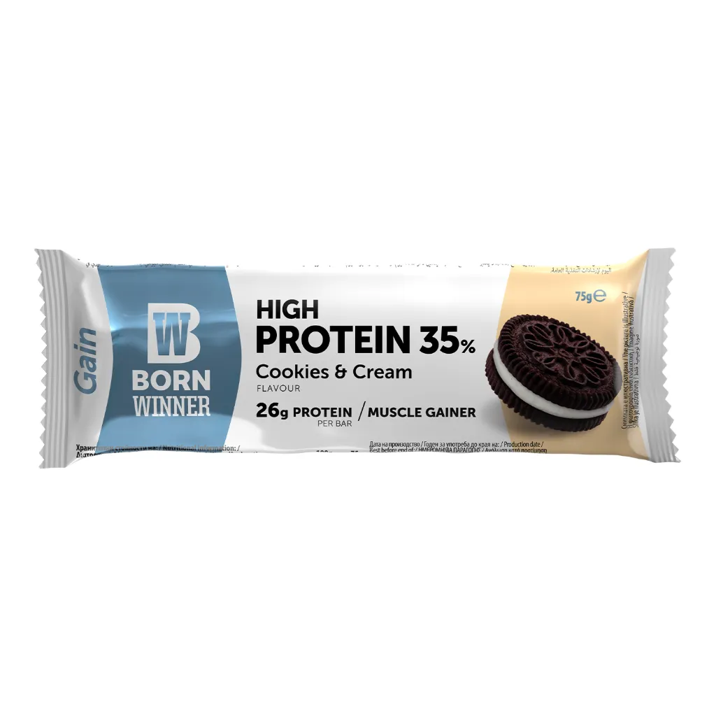 [5060961650411] BW GAIN PROTEIN BAR COOKIES & CREAM 75G