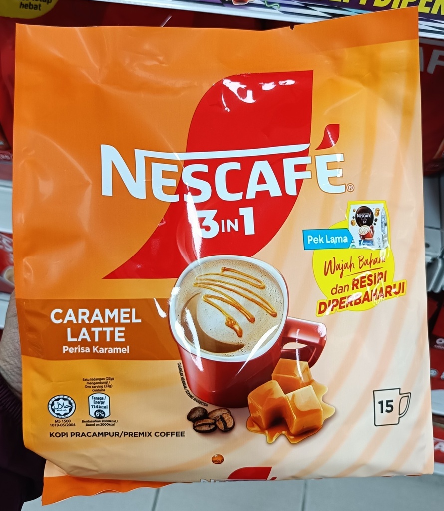 [9556001320070/9556001320063] NESCAFE CARAMEL LATTE 3 IN 1 23G